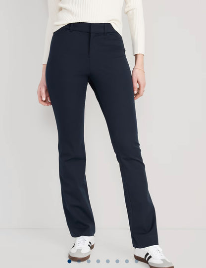 High-waisted pixie flare color azul marino OLD NAVY