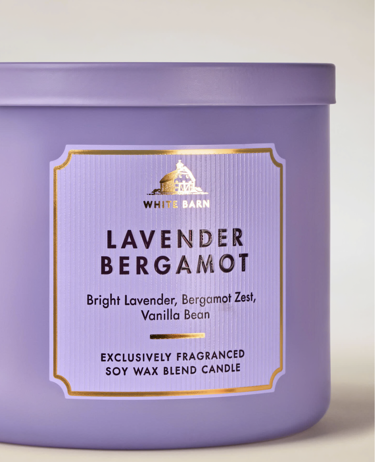 Lavender Bergamot - 3-Wick Candle - White Barn