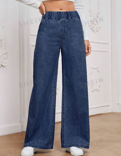 Jeans oscuros con elastico