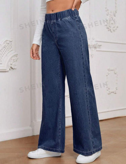 Jeans oscuros con elastico