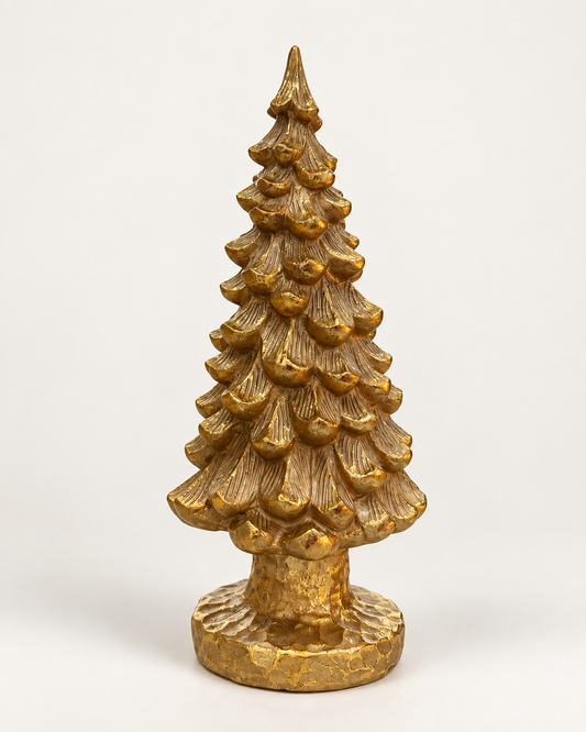 Árbol de Navidad dorado mediano