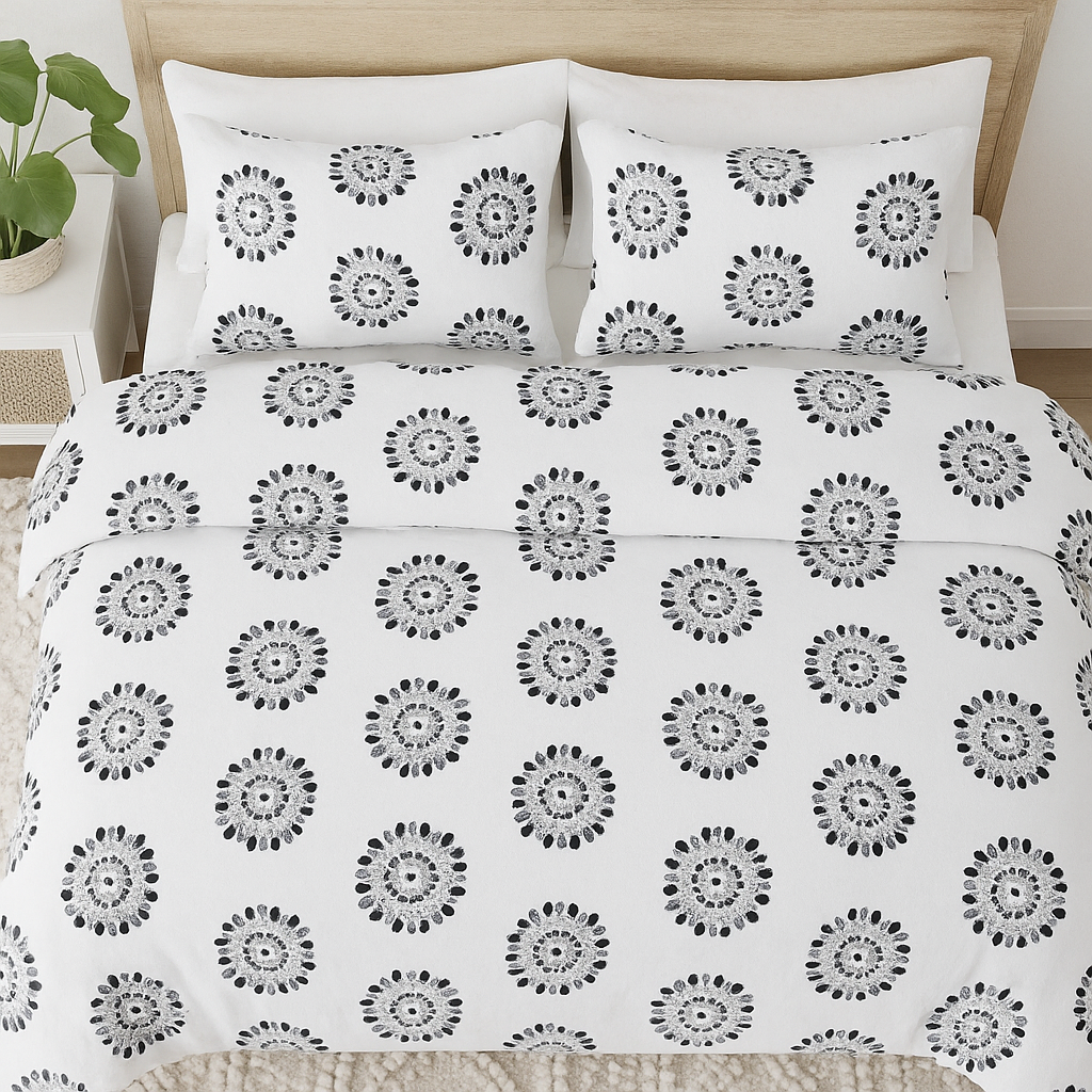 Kaycie Gray NAVY IRIS Star Tie Duvet Cover Set, 2 Piezas, Twin
