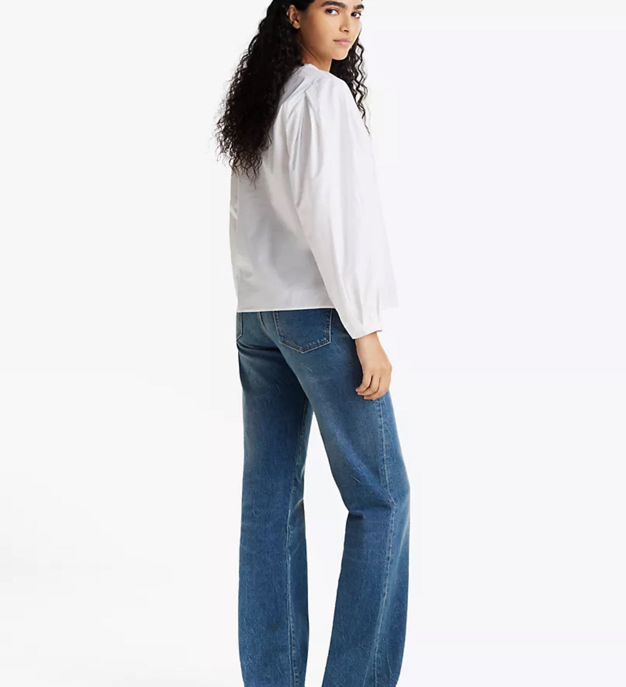 Camisa blanca cuello V Tommy Hilfiger - poplin pullover