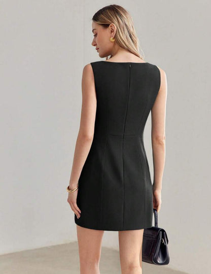 Vestido mini color negro elegante