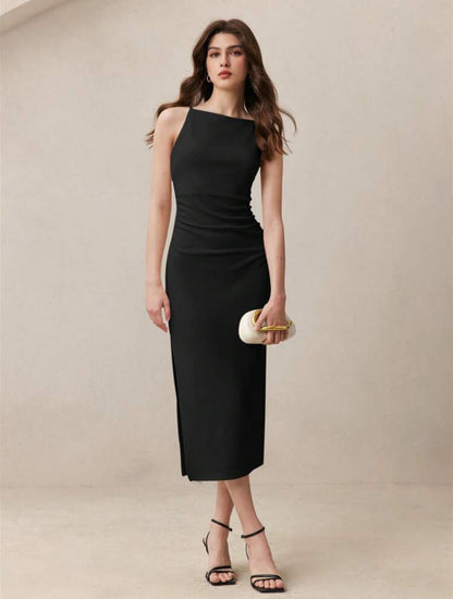 Vestido negro de tirantes finos