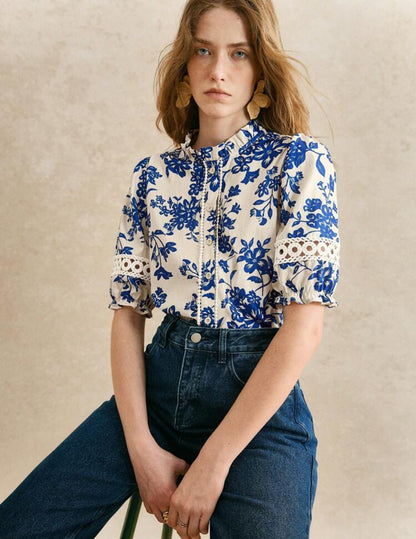 Camisa manga corta estampado floral