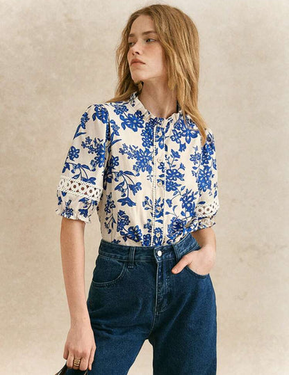 Camisa manga corta estampado floral