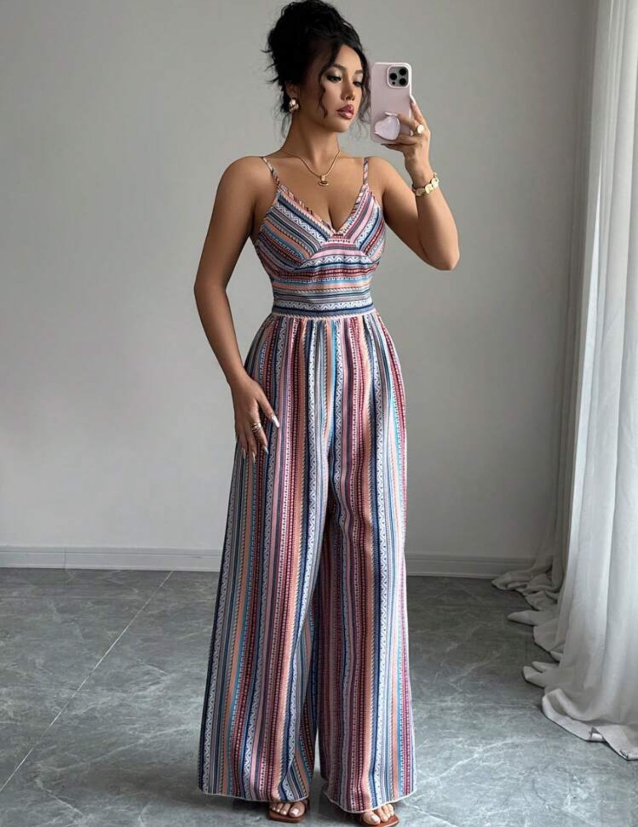 Jumpsuit multicolor tirantes finos