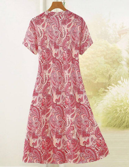 Vestido manga corta con elastico en la cintura