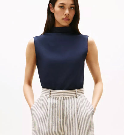Camisa azul marino Tommy Hilfiger mockneck