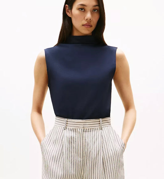 Camisa azul marino Tommy Hilfiger mockneck