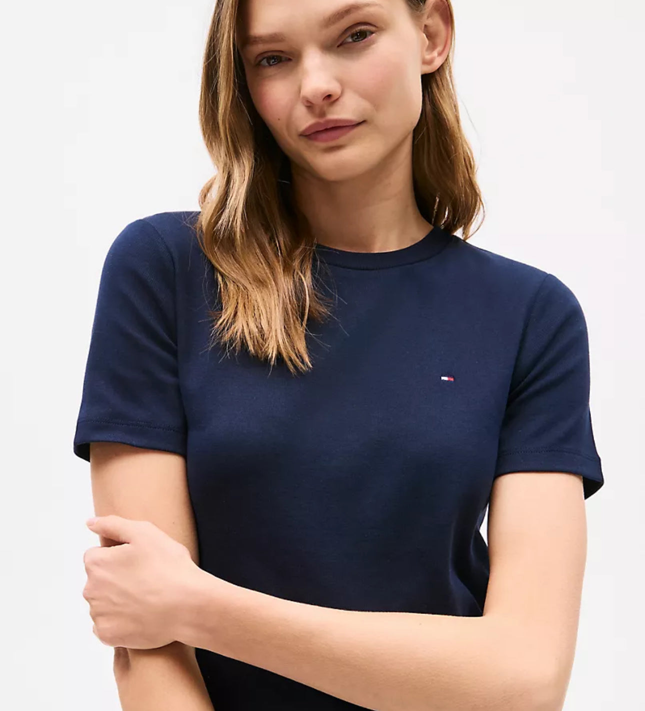 Vestido azul marino manga corta Tommy Hilifiger slim fit