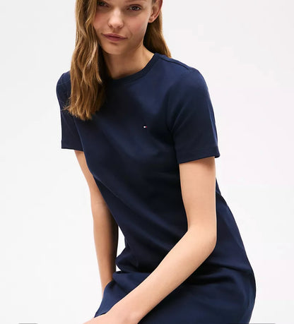Vestido azul marino manga corta Tommy Hilifiger slim fit