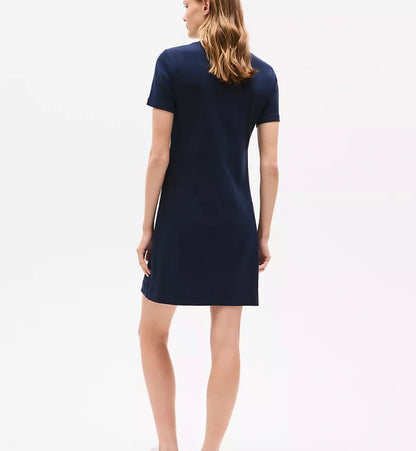 Vestido azul marino manga corta Tommy Hilifiger slim fit