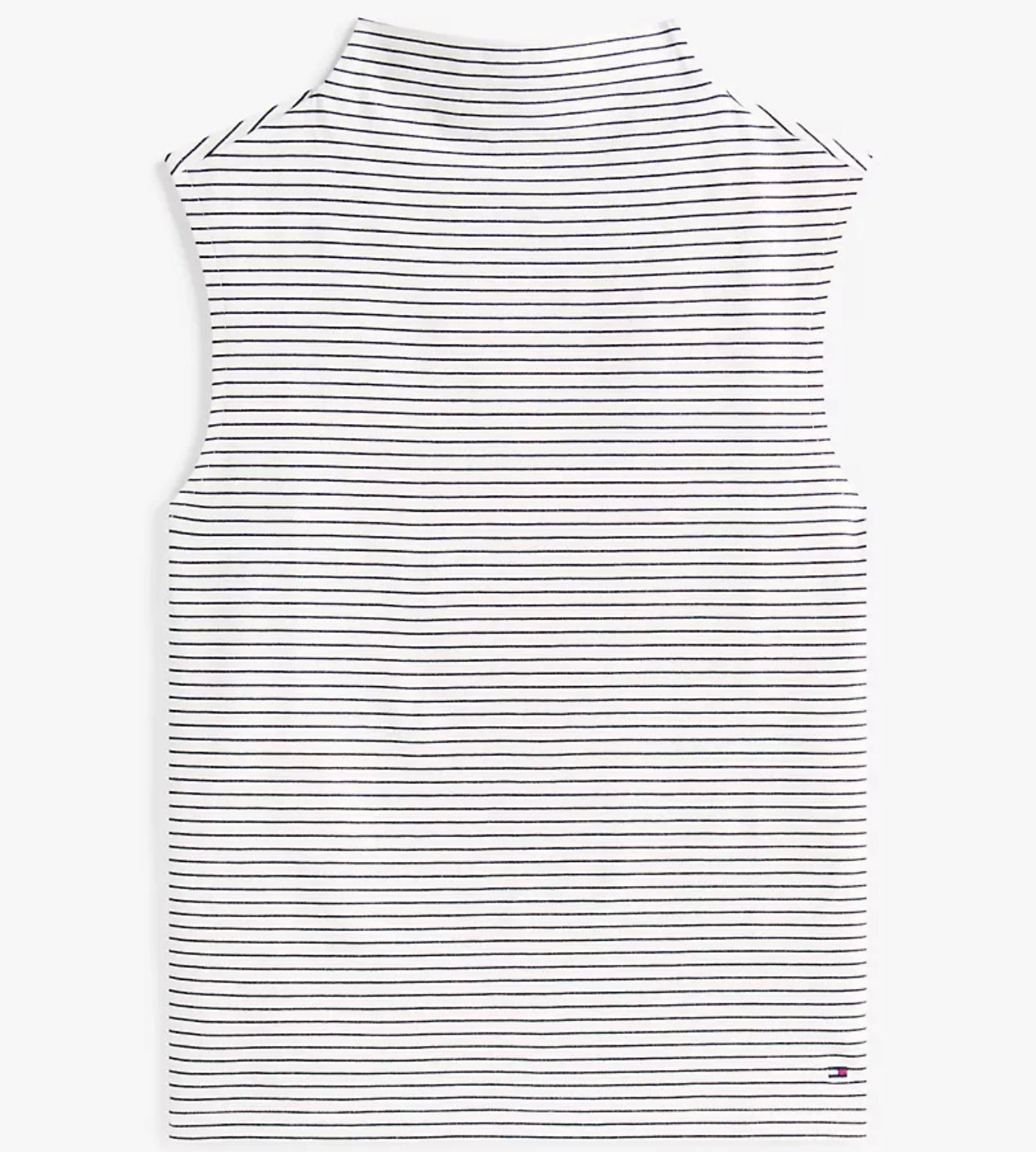 Camisa blanca con lineas azul marino