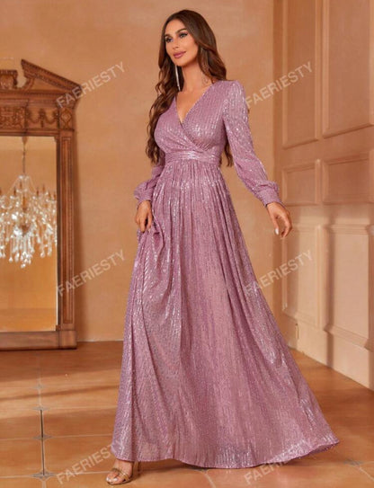Vestido de fiesta cuello cruzado