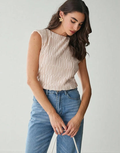 Camisa beige casual