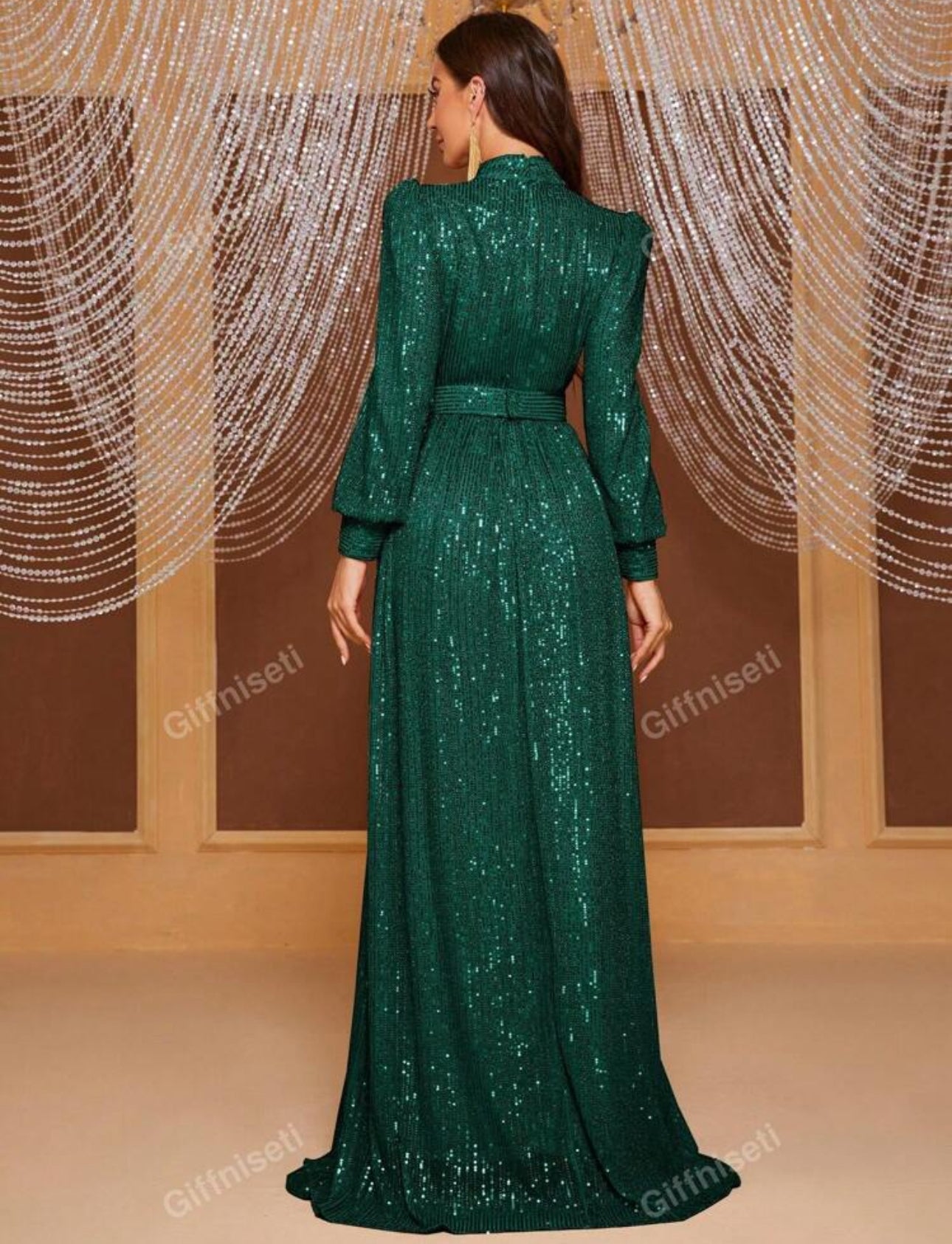 Vestido de fiesta verde