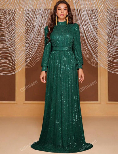 Vestido de fiesta verde