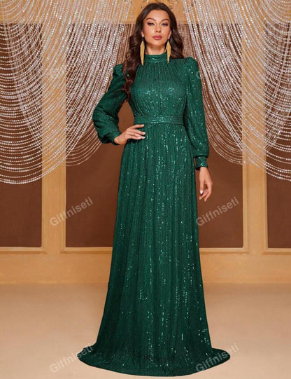 Vestido de fiesta verde