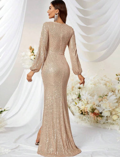 Vestido cuello en V