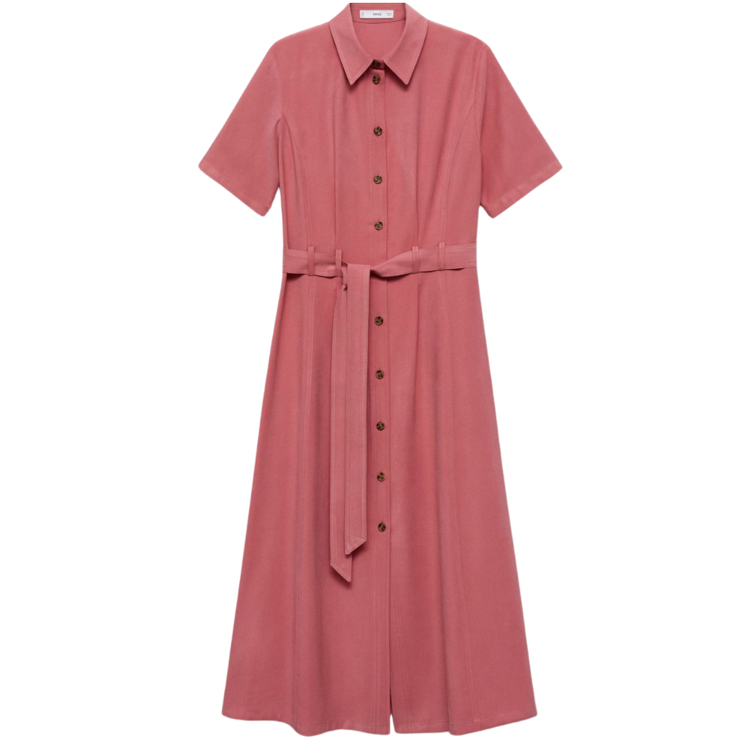 Vestido camisero lazo