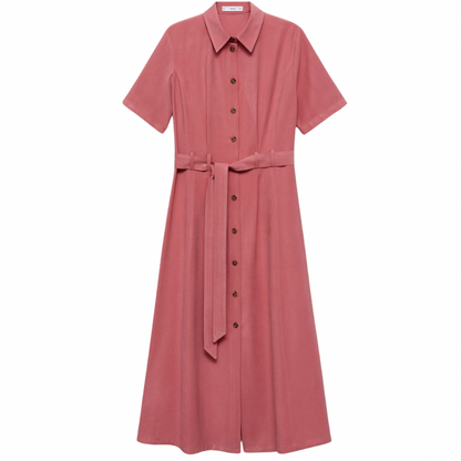 Vestido camisero lazo