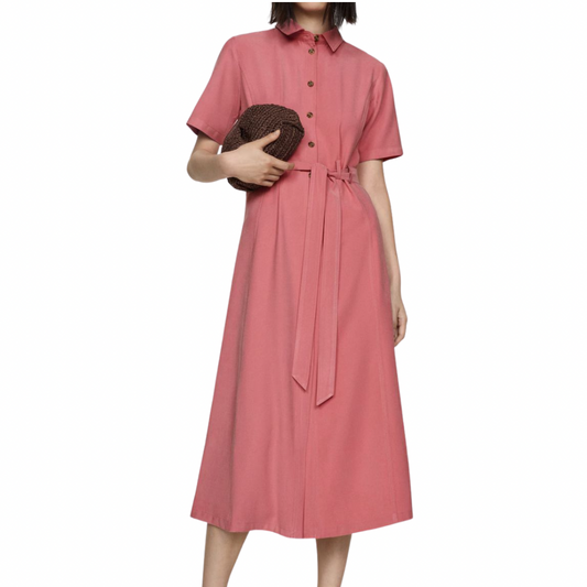 Vestido camisero lazo