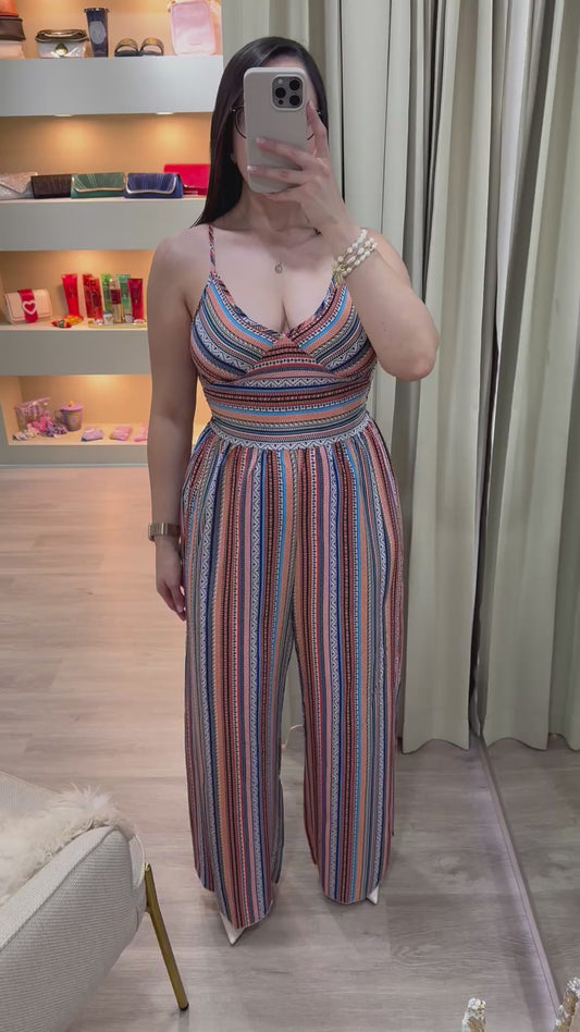 Jumpsuit multicolor tirantes finos