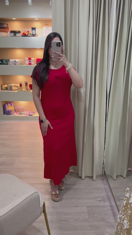 Vestido rojo largo