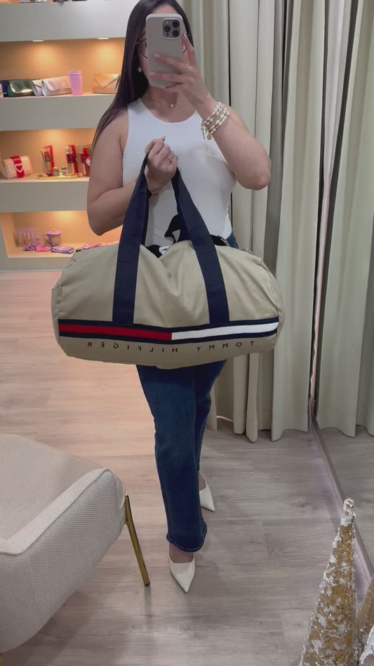 Maletín beige Tommy Hilfiger