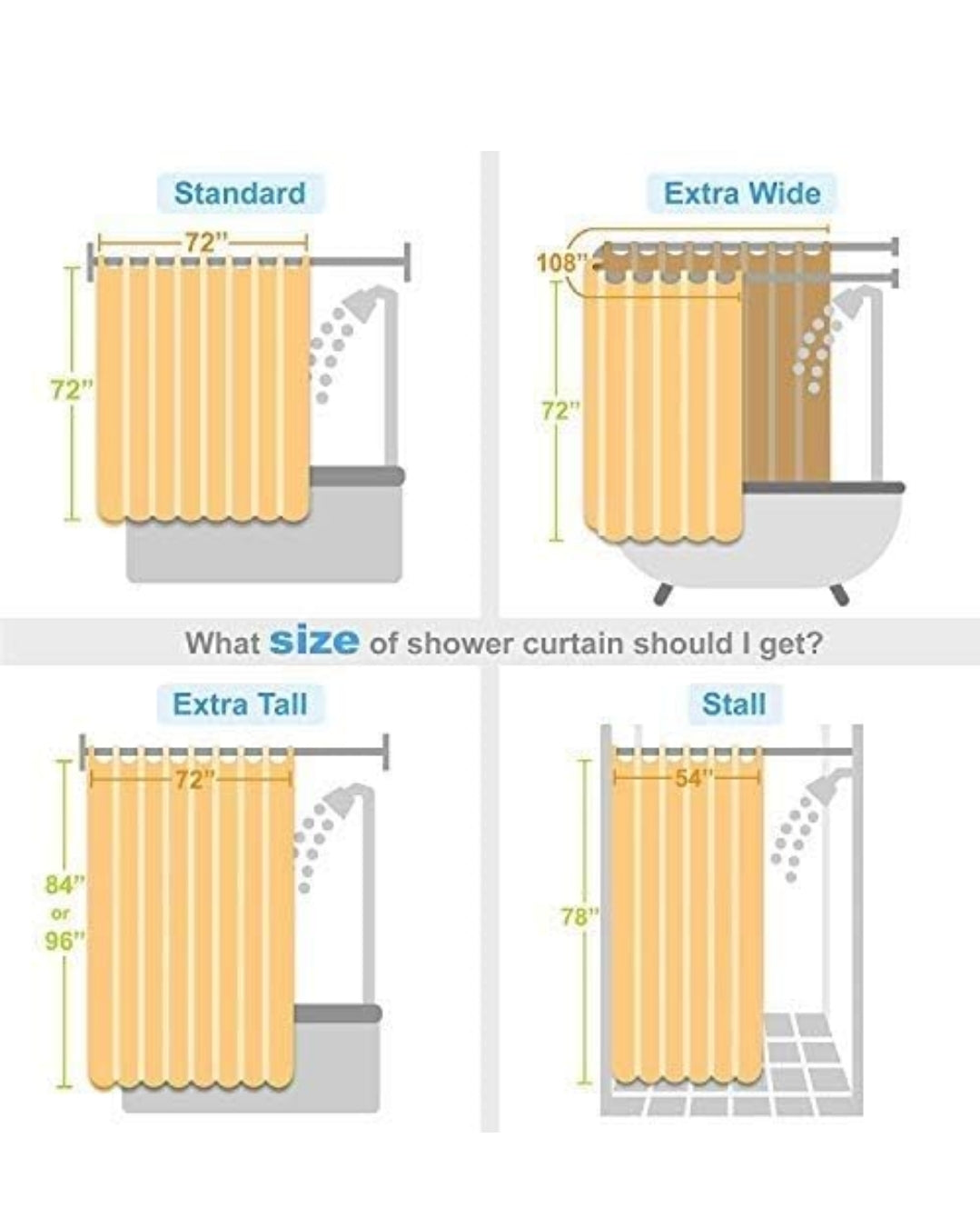 Madison Park Amherst Bathroom Shower Curtain Faux Silk Pieced Striped Modern Microfiber Bath Curtains, 72"x72", Verde, 1 Cortina de Baño