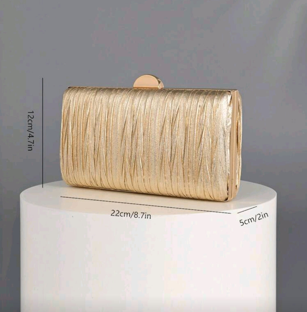 Cartera Clutch OpulAura Dorada Vintage