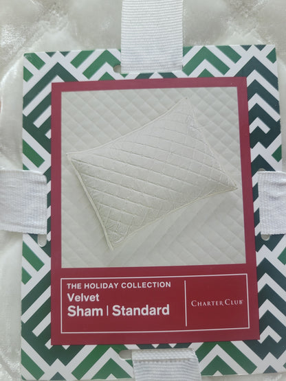 Charter Club
Velvet Sham, Standard, 1 Cubre Cojín Blanco