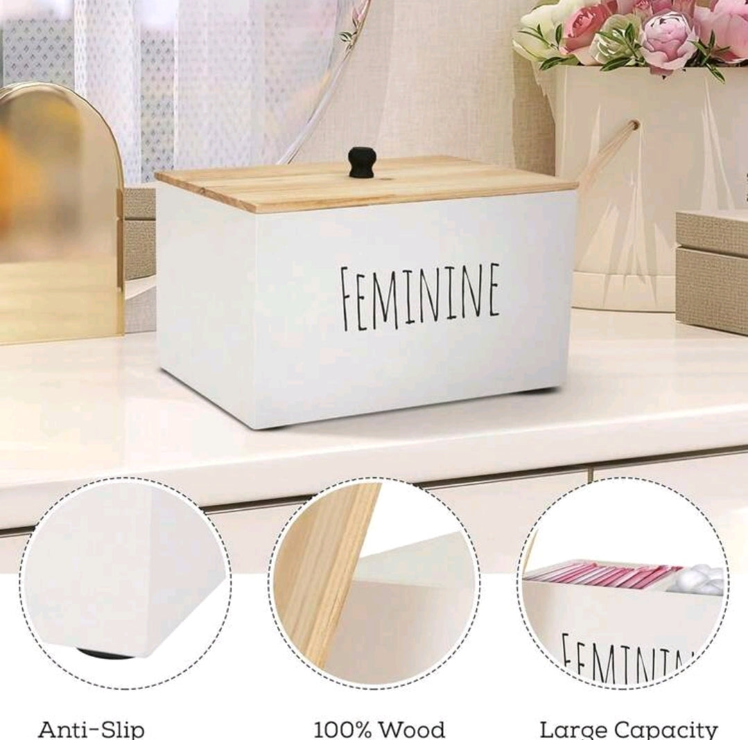 Caja rústica de madera para productos femeninos
