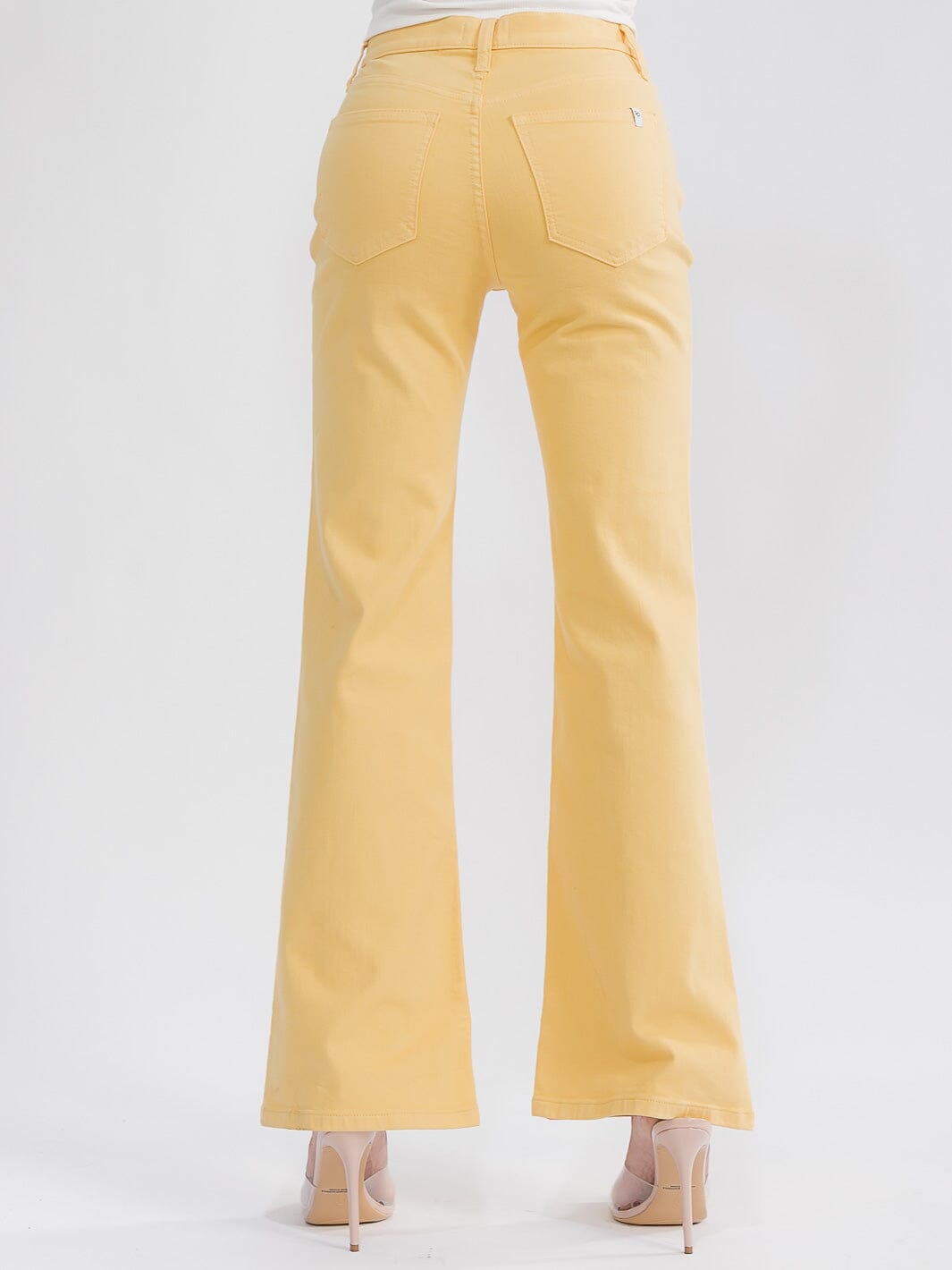 Pantalon Jean Amarillo Acampanado