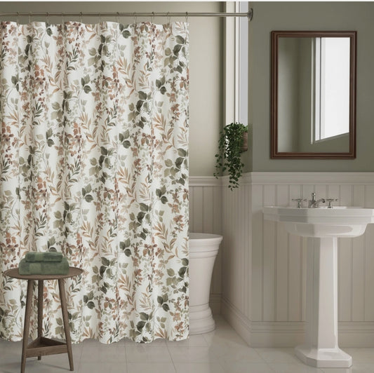 Royal Court Evergreen Shower Curtain 72"x72", 1 Cortina de Baño