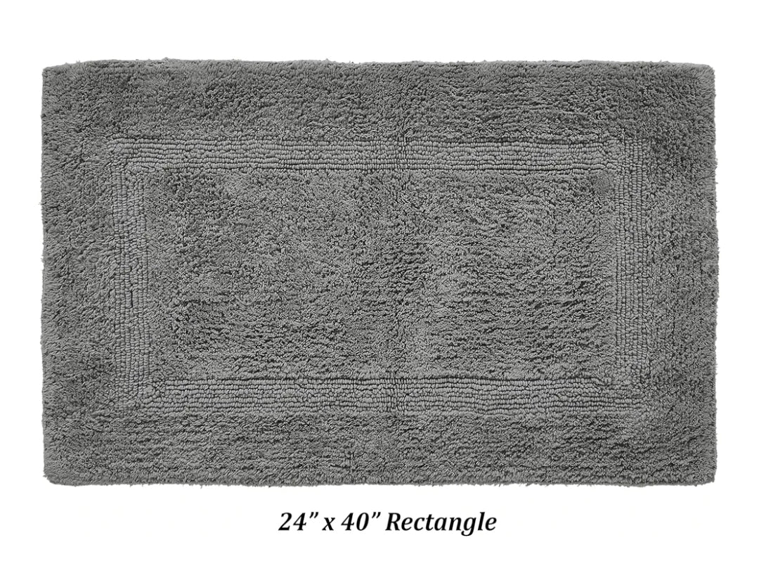 Better Trends 24" x 40" Luxury Bath Room Rug 100% Cotton Extra Soft Tufted Bath Mat Super Absorbent & Reversible Machine Washable, 1 Alfombra de Baño Gris