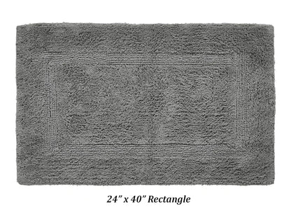 Better Trends 24" x 40" Luxury Bath Room Rug 100% Cotton Extra Soft Tufted Bath Mat Super Absorbent & Reversible Machine Washable, 1 Alfombra de Baño Gris