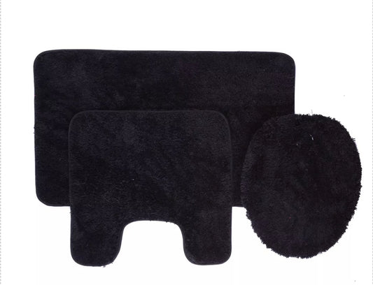 Florence Bathroom Rug Set, 3 Piezas, Negro