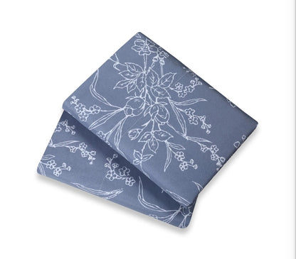 Southshore, oversized quilt set, Winter Brush Sheet Set, 3 piezas,King, Azul
