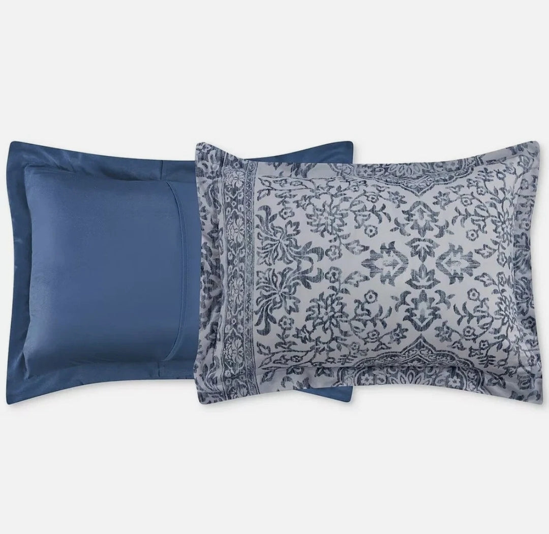 Fairfield Square, Comforter Set Blue, 8 piezas, Cal King, Azul