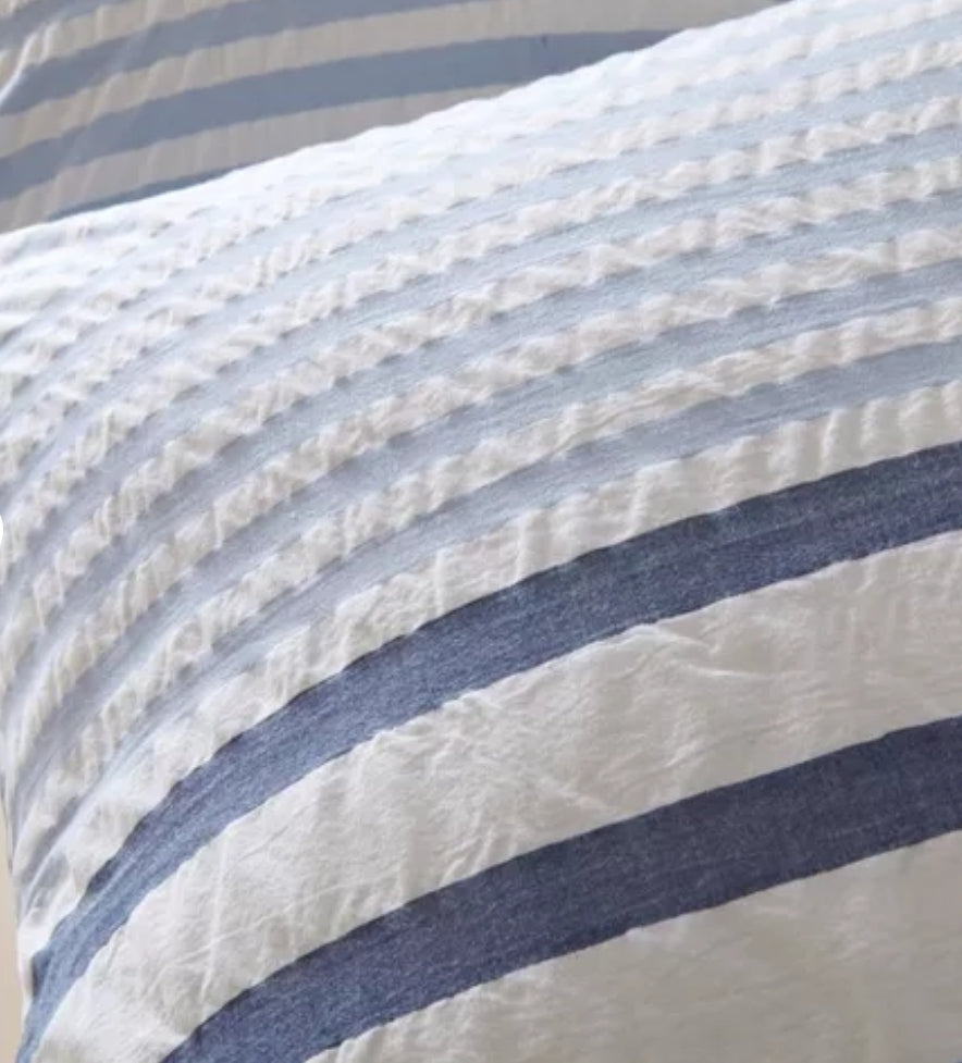 Ink Ivy Comforter Set, Queen, 3 Piezas, Azul