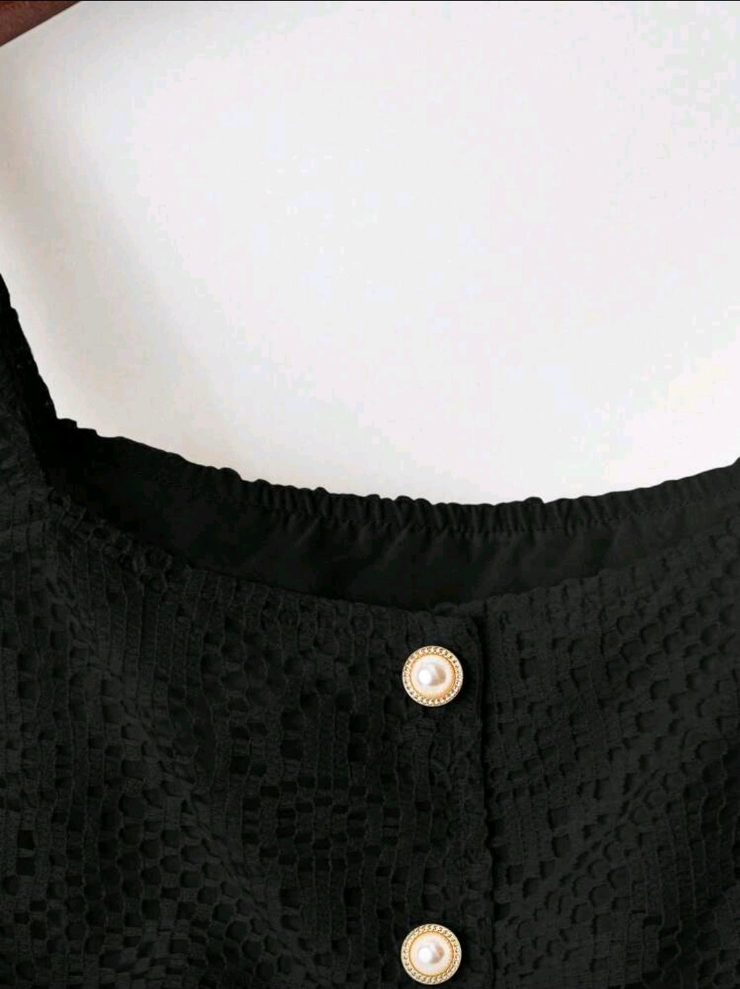Set negro de 2 piezas con top y falda