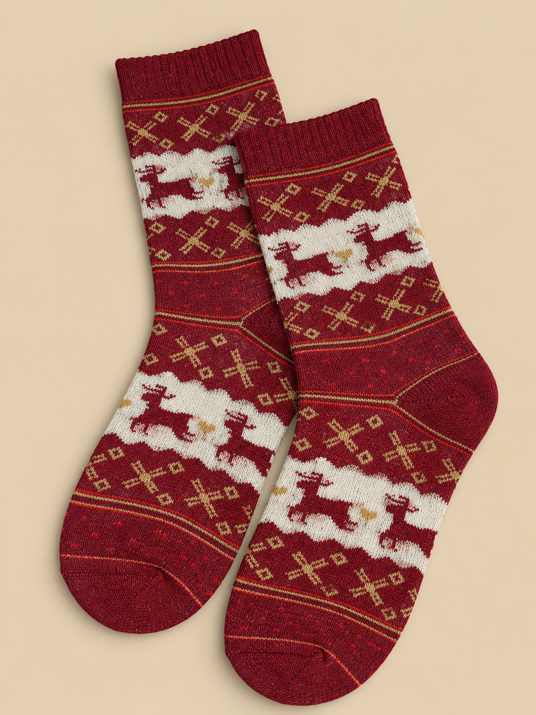 Calcetines de Renos Cafe y Gris