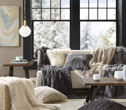 Madison Park 50"x60" Adelaide Faux Fur Throw Blanket - 1 colcha, estándar