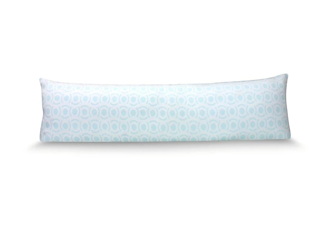 Almohada extra grande para embarazadas LOFTWORKS, Big and Soft Extra Long Memory Foam Body Maternity Pregnancy Pillow, 18" W x 60" L, Azul Claro