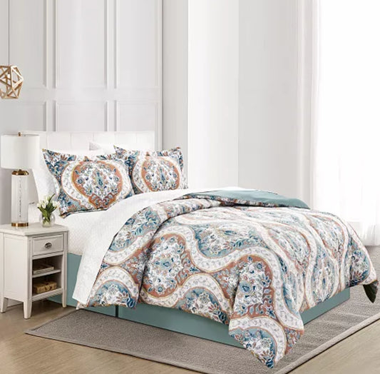 Manhattan Heights
Marcello Reversible Comforter Set, Multicolor, 6 Piezas, Twin