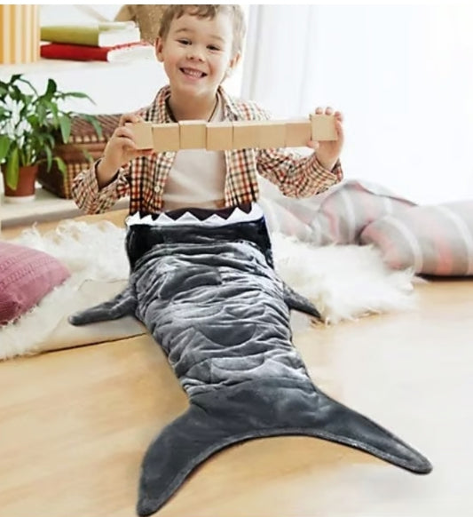 Ideal para niños con ansiedad - Sea Tale- Shark Weighted Blanket 5lbs, 28"x55". 1 cobija pesada de tiburón azul