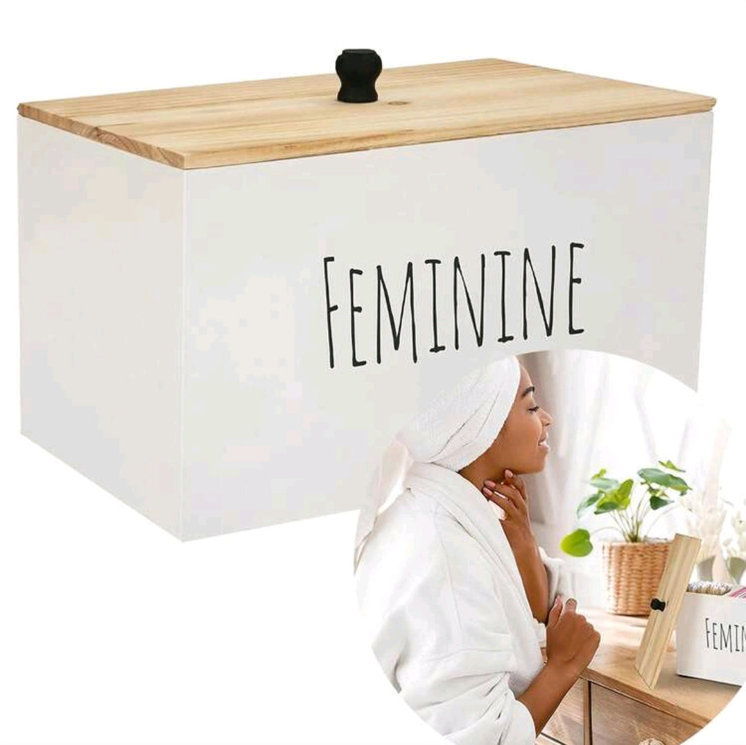 Caja rústica de madera para productos femeninos